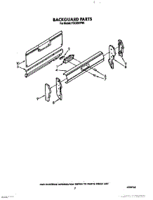 05 - Backguard parts for Whirlpool Range FGC355VL0 / from AppliancePartsPros.com
