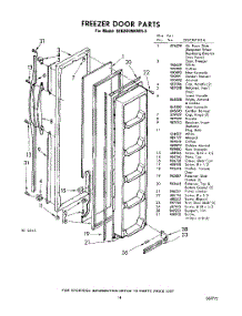 14 - Freezer Door parts for Whirlpool Refrigerator EED261MKWR3 / from AppliancePartsPros.com