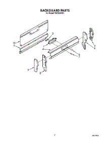 05 - Backguard parts for Whirlpool Range FGC355VL1 / from AppliancePartsPros.com