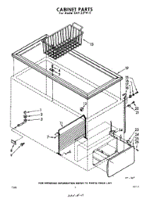 02 - Section parts for Whirlpool Freezer EAH22FW0 / from AppliancePartsPros.com