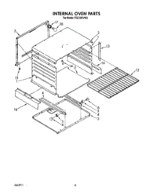 06 - Internal Oven parts for Whirlpool Range FGC355VL2 / from AppliancePartsPros.com
