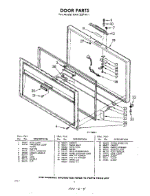 04 - Door parts for Whirlpool Freezer EAH22FW1 / from AppliancePartsPros.com