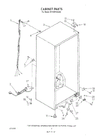 03 - Cabinet parts for Whirlpool Freezer EV150FXWN02 / from AppliancePartsPros.com