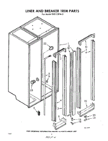 04 - Liner And Breaker Trim parts for Whirlpool Refrigerator EXD25PM0 / from AppliancePartsPros.com