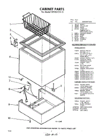 02 - Section parts for Whirlpool Freezer EEH061CW0 / from AppliancePartsPros.com