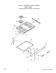 03 - Main Top parts for Whirlpool Range F4858L0 / from AppliancePartsPros.com