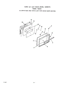 06 - Oven Door parts for Whirlpool Range F4858L0 / from AppliancePartsPros.com