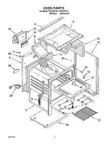 04 - Section parts for Whirlpool Range FGC355YL1 / from AppliancePartsPros.com