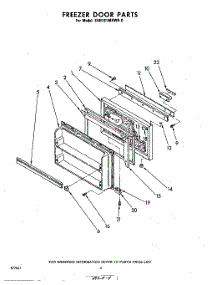 04 - Freezer Door parts for Whirlpool Refrigerator EHB191MKWR0 / from AppliancePartsPros.com