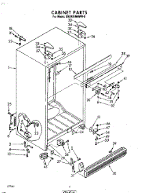 06 - Cabinet parts for Whirlpool Refrigerator EHB191MKWR0 / from AppliancePartsPros.com