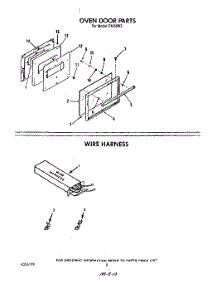 06 - Oven Door , Wire Harness parts for Whirlpool Range F4858L3 / from AppliancePartsPros.com