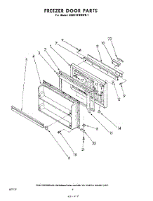 04 - Freezer Door parts for Whirlpool Refrigerator EHB191MKWR1 / from AppliancePartsPros.com