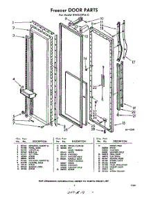 09 - Freezer Door parts for Whirlpool Refrigerator EWD25PM0 / from AppliancePartsPros.com