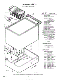 02 - Section parts for Whirlpool Freezer EEH091FW1 / from AppliancePartsPros.com
