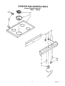 05 - Cooktop And Manifold parts for Whirlpool Range FEP210VL3 / from AppliancePartsPros.com