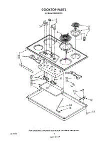 02 - Section parts for Whirlpool Cooktop CEX630VW0 / from AppliancePartsPros.com