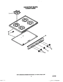 04 - Cooktop parts for Whirlpool Range FLP330VL0 / from AppliancePartsPros.com