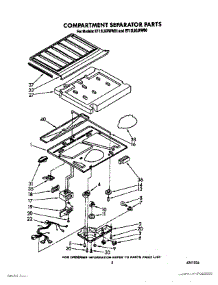 04 - Compartment Separator parts for Whirlpool Refrigerator ET12LKRWN01 / from AppliancePartsPros.com