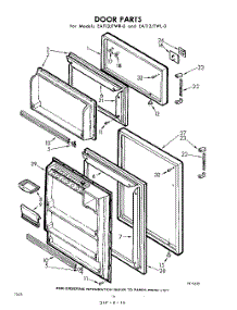 10 - Door parts for Whirlpool Refrigerator EAT13JTWR0 / from AppliancePartsPros.com