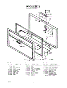 04 - Door parts for Whirlpool Freezer EEH153FW0 / from AppliancePartsPros.com