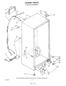 03 - Cabinet parts for Whirlpool Freezer EV150NXWN02 / from AppliancePartsPros.com