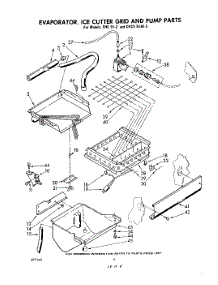 04 - Evaporator, Ice Cutter Grid And Pump parts for Whirlpool Ice Machine EHC512 / from AppliancePartsPros.com