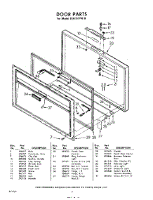 04 - Door parts for Whirlpool Freezer EEH153FW8 / from AppliancePartsPros.com