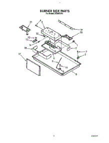 03 - Section parts for Whirlpool Cooktop CEX650VX1 / from AppliancePartsPros.com