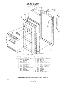 06 - Door parts for Whirlpool Freezer EXL08CTW0 / from AppliancePartsPros.com