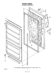 04 - Door parts for Whirlpool Freezer EV15HKXKW0 / from AppliancePartsPros.com