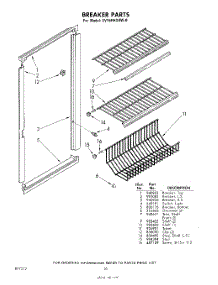 10 - Breaker parts for Whirlpool Freezer EV15HKXKW0 / from AppliancePartsPros.com