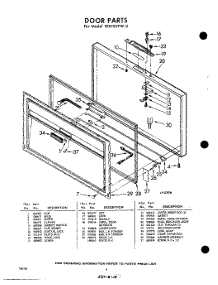 04 - Door parts for Whirlpool Freezer EEH182FW0 / from AppliancePartsPros.com