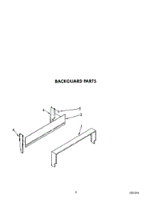 04 - Backguard parts for Whirlpool Range FGP210VL4 / from AppliancePartsPros.com