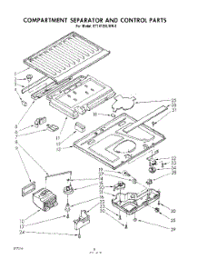 08 - Compartment Separator And Control parts for Whirlpool Refrigerator ET141EKLWR0 / from AppliancePartsPros.com