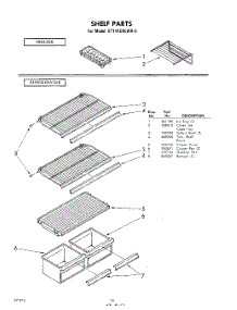 12 - Shelf parts for Whirlpool Refrigerator ET141EKLWR0 / from AppliancePartsPros.com
