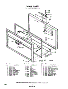 04 - Door parts for Whirlpool Freezer EEH182FW5 / from AppliancePartsPros.com