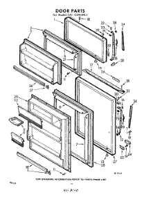 10 - Door parts for Whirlpool Refrigerator EAT151PKWR1 / from AppliancePartsPros.com