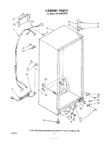 04 - Cabinet parts for Whirlpool Freezer EV15HKXRW2 / from AppliancePartsPros.com