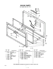 04 - Door parts for Whirlpool Freezer EEH231FW1 / from AppliancePartsPros.com