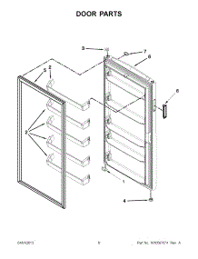 03 - Door Parts parts for Whirlpool Freezer EV160FXBQ00 / from AppliancePartsPros.com