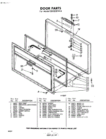 04 - Door parts for Whirlpool Freezer EEH232FW0 / from AppliancePartsPros.com
