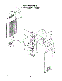 07 - Air Flow parts for Whirlpool Refrigerator ED20ZKXAN01 / from AppliancePartsPros.com
