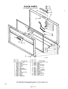 04 - Door parts for Whirlpool Freezer EEH271FW1 / from AppliancePartsPros.com