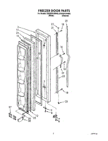 04 - Freezer Door parts for Whirlpool Refrigerator ED20ZKXAN02 / from AppliancePartsPros.com