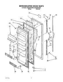 05 - Refrigerator Door parts for Whirlpool Refrigerator ED20ZKXAN02 / from AppliancePartsPros.com