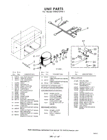 05 - Unit , Lit / Optional parts for Whirlpool Freezer EEH272FW1 / from AppliancePartsPros.com