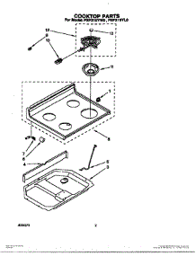 02 - Cooktop parts for Whirlpool Range FEP310YL0 / from AppliancePartsPros.com
