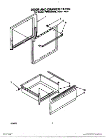 04 - Door And Drawer parts for Whirlpool Range FEP310YL0 / from AppliancePartsPros.com