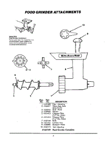 06 - Sausage Stuffer, 2-Piece Pouring Sh parts for Whirlpool Mixer Attachment FVSFGA / from AppliancePartsPros.com