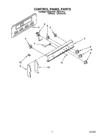 02 - Control Panel parts for Whirlpool Range FEP310YL1 / from AppliancePartsPros.com